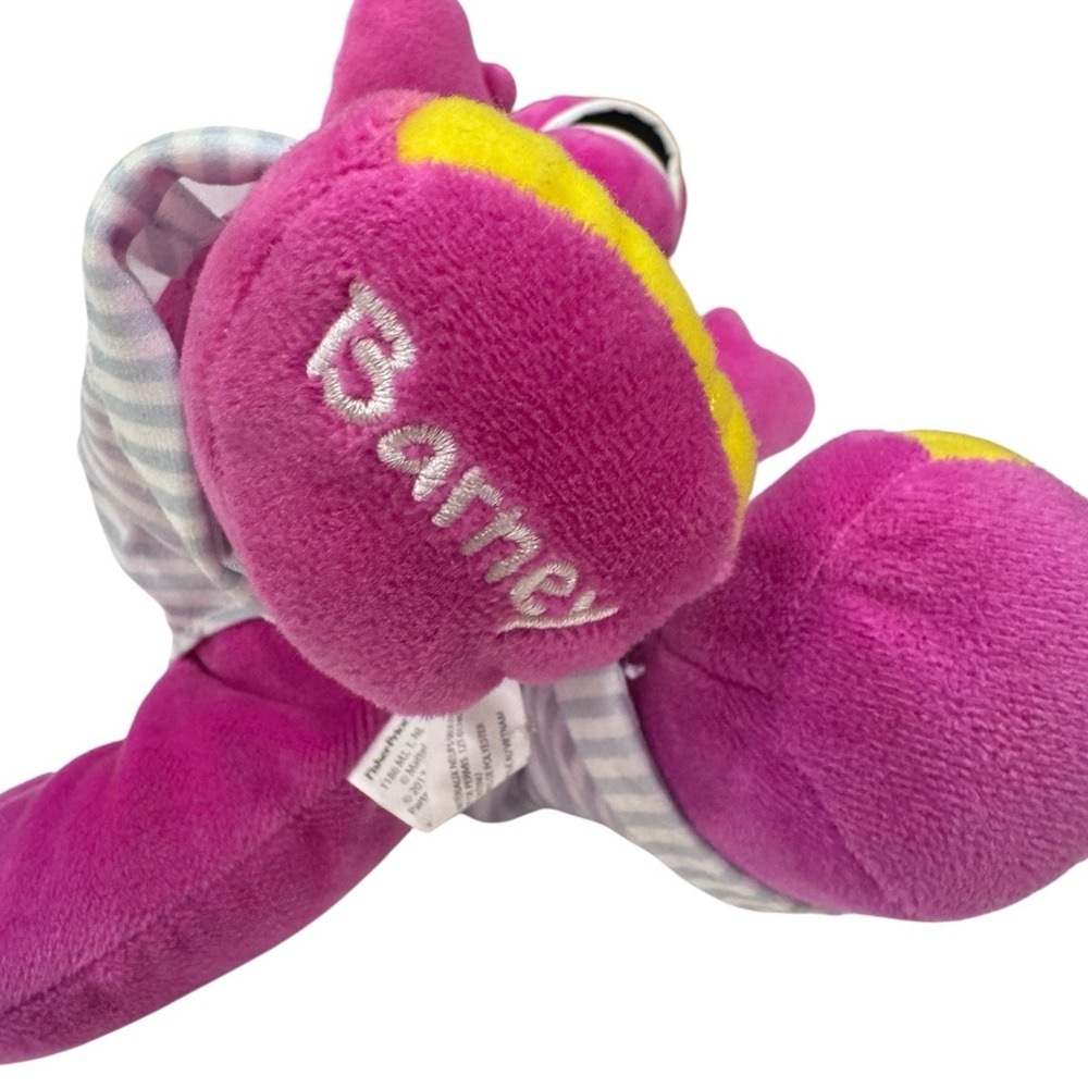 Fisher-Price Barney the Dinosaur Conductor Train Engineer Plush FTP84 2017 10" - Picture 7 of 9
